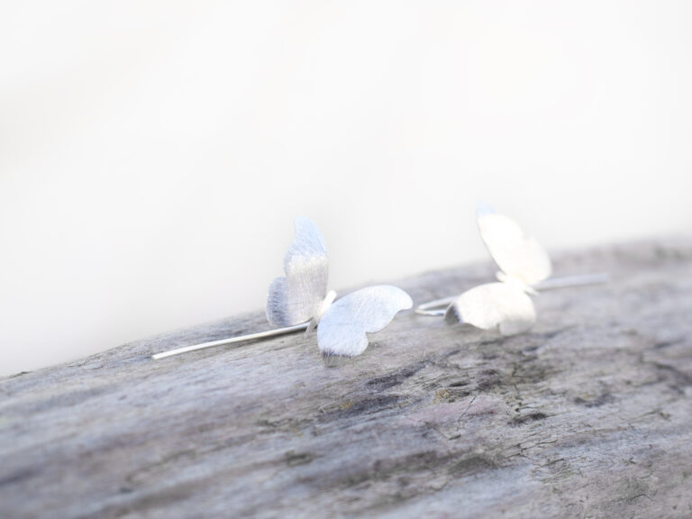 pendientes mariposa, bluland joyas, joyería de autor